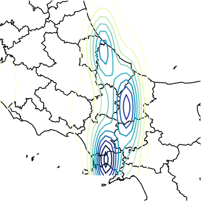 Community internet intensity map